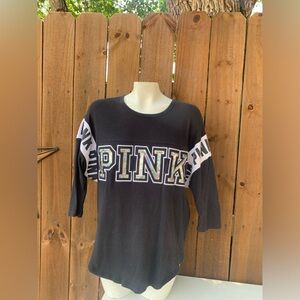 Y2K Vintage Pink Victoria's Secret' sequined jersey size Medium.